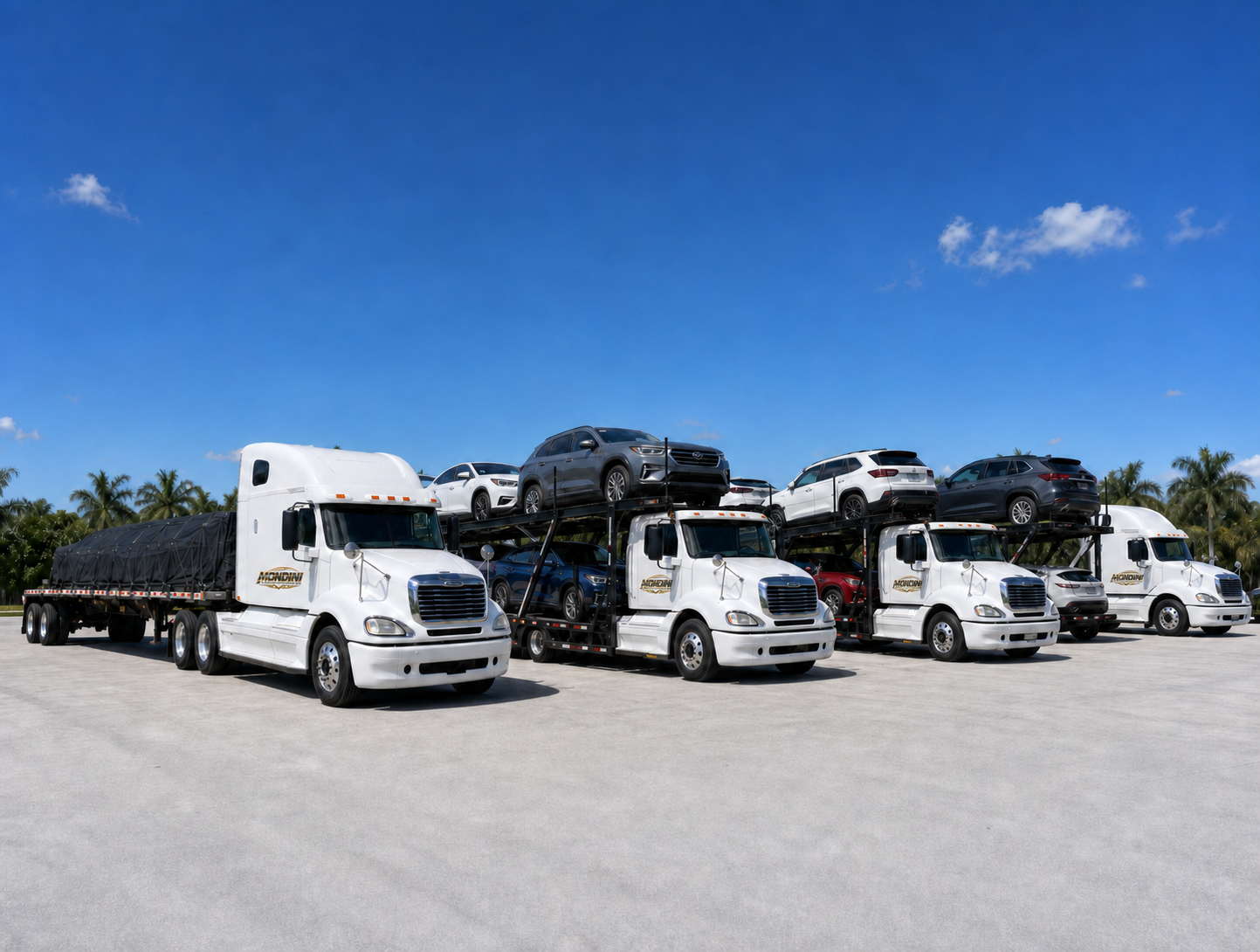 Mondini fleet with auto transport car haulers