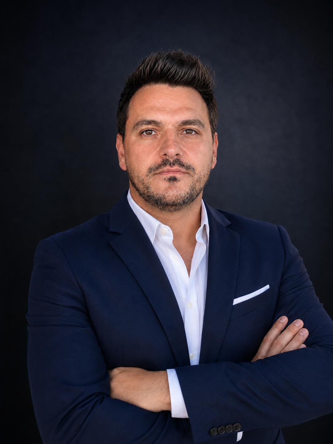 Professional studio portrait of Luis Mondini
